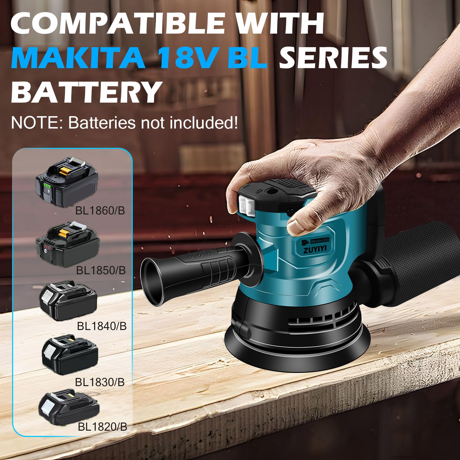 Amazon.co.jp: ZUYIYI 5インチ ランダムオービタルサンダー BL 18V